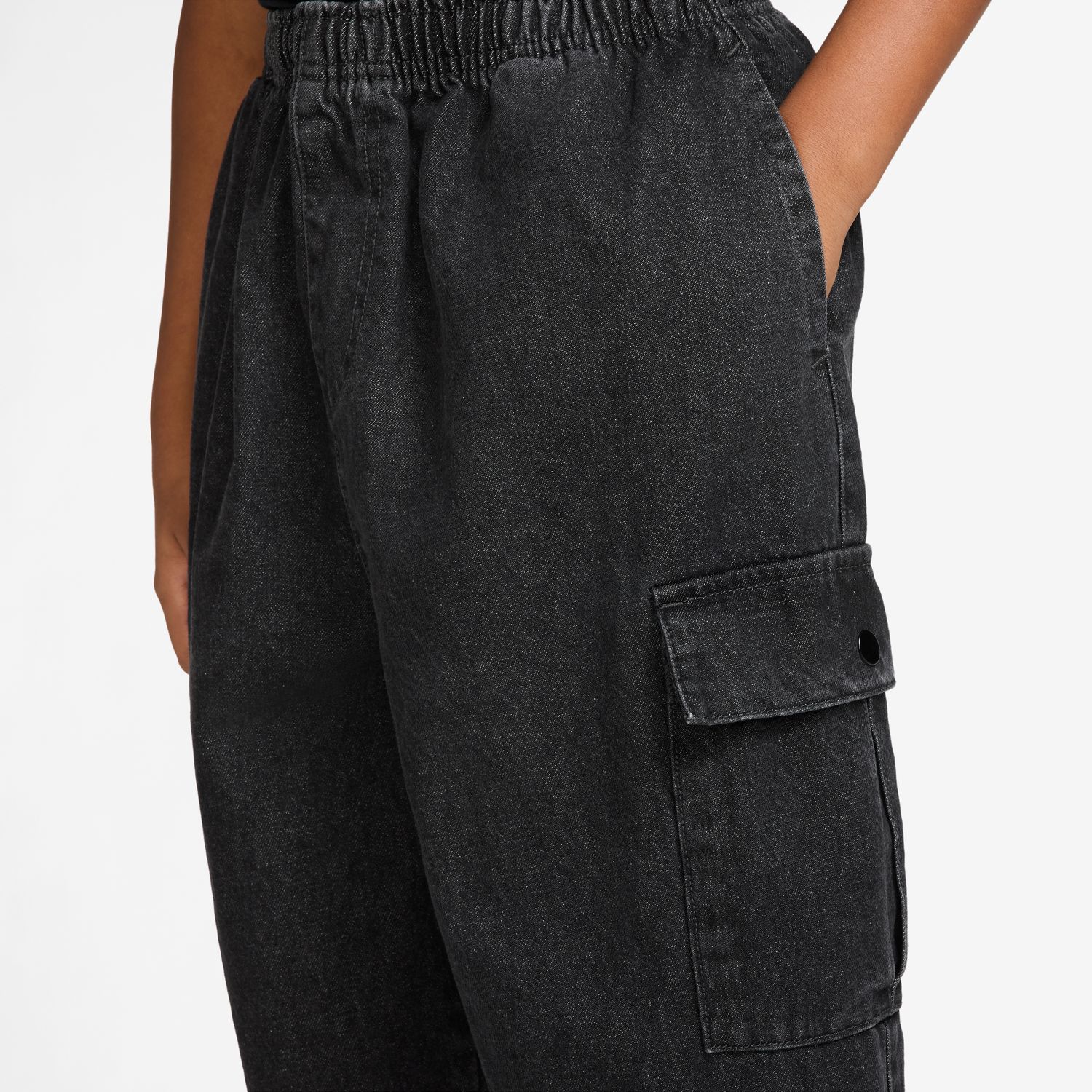 Calças de Criança K Nsw Denim Cargo Pant Preto-3