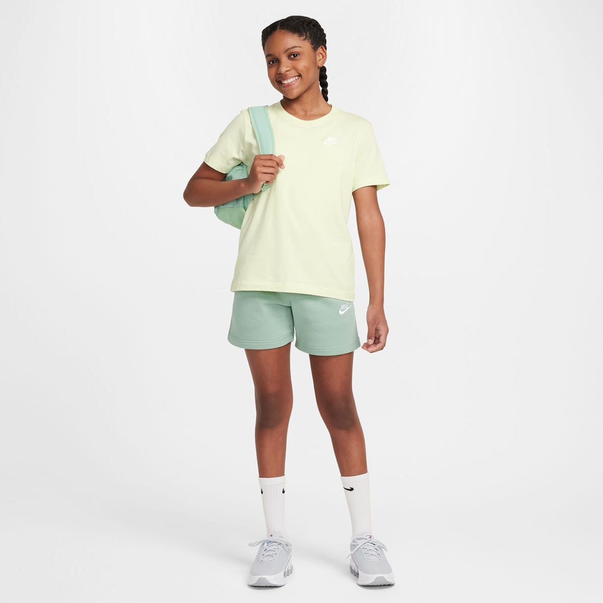 Calções de Menina Sportswear Club Fleece Verde-8