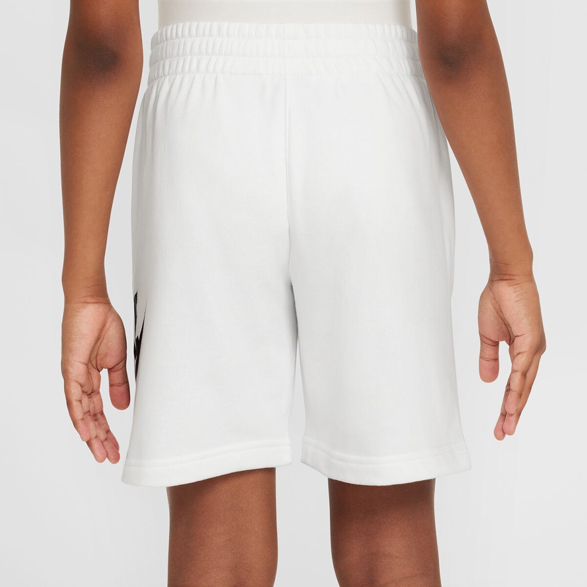 white fleece nike shorts