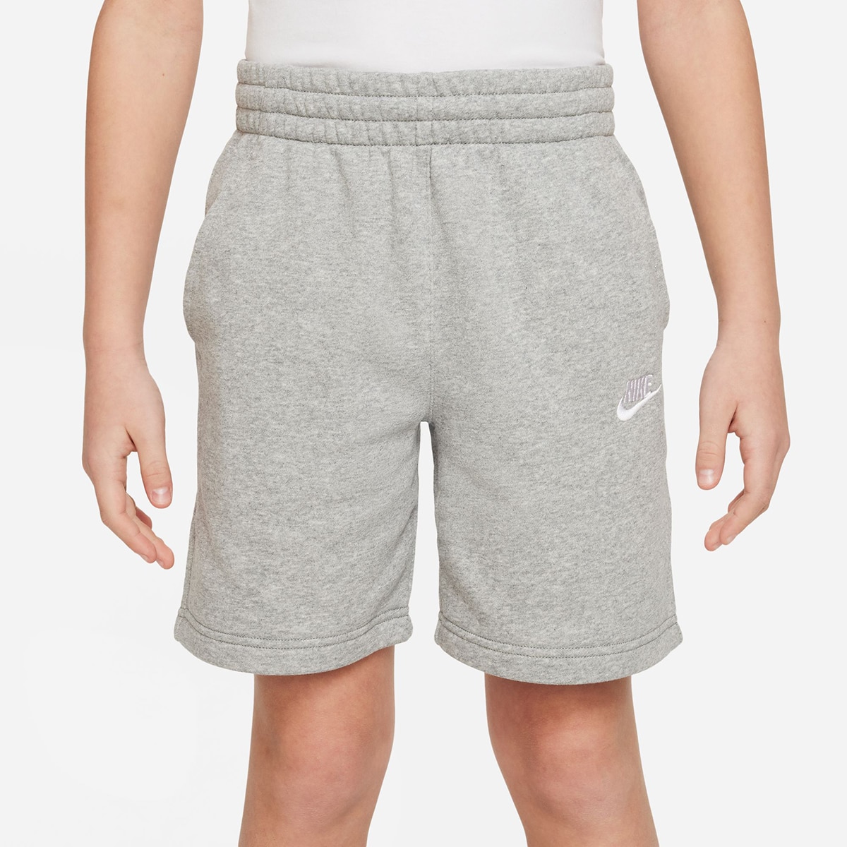 Calções Casual Sportswear Club Fleece Big Kids' French Terry Shorts de Menino Cinzento-3