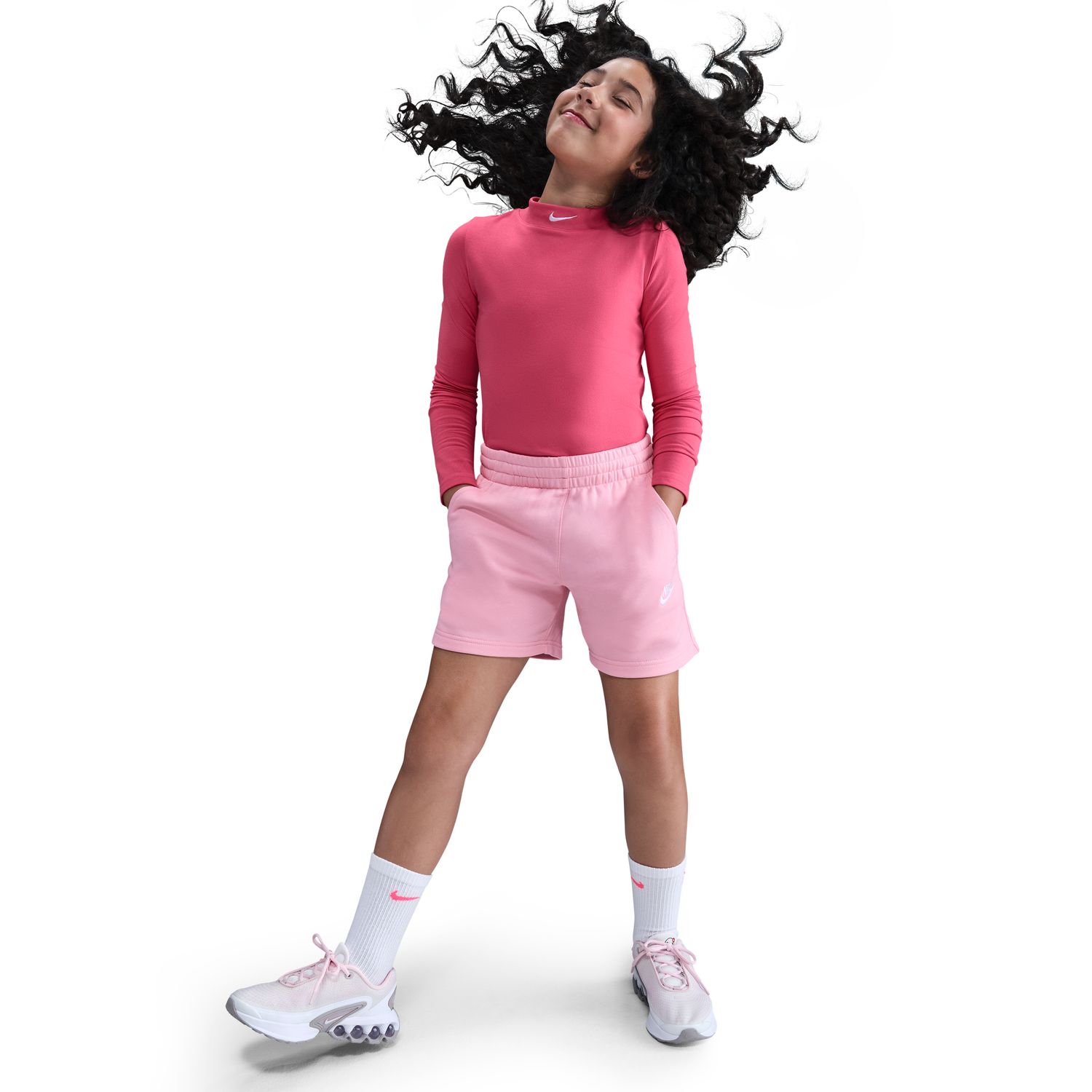 Calções de Menina Sportswear Club Fleece Vermelho-4