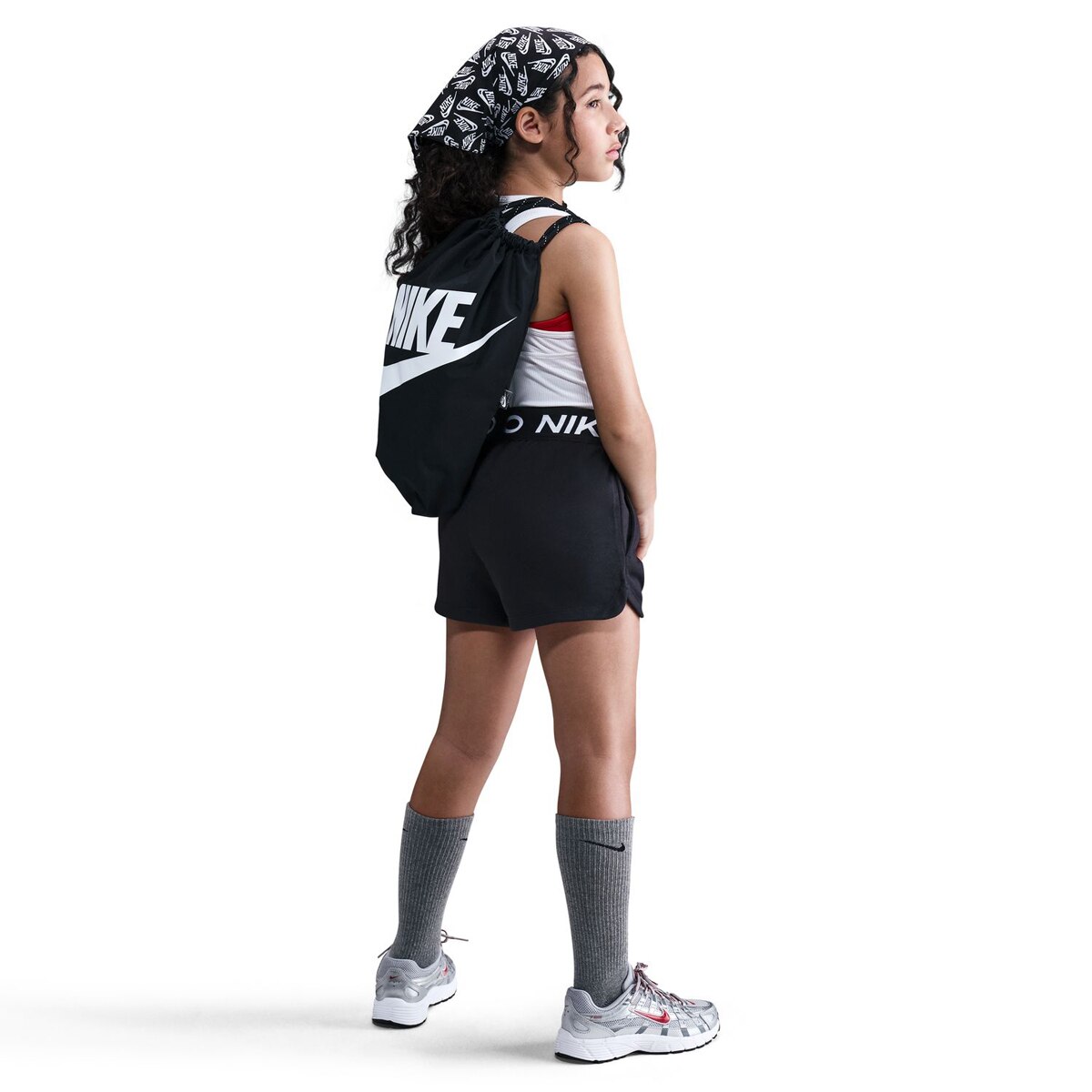 Calções de Menina Pro Dri-FIT Fleece Preto-2