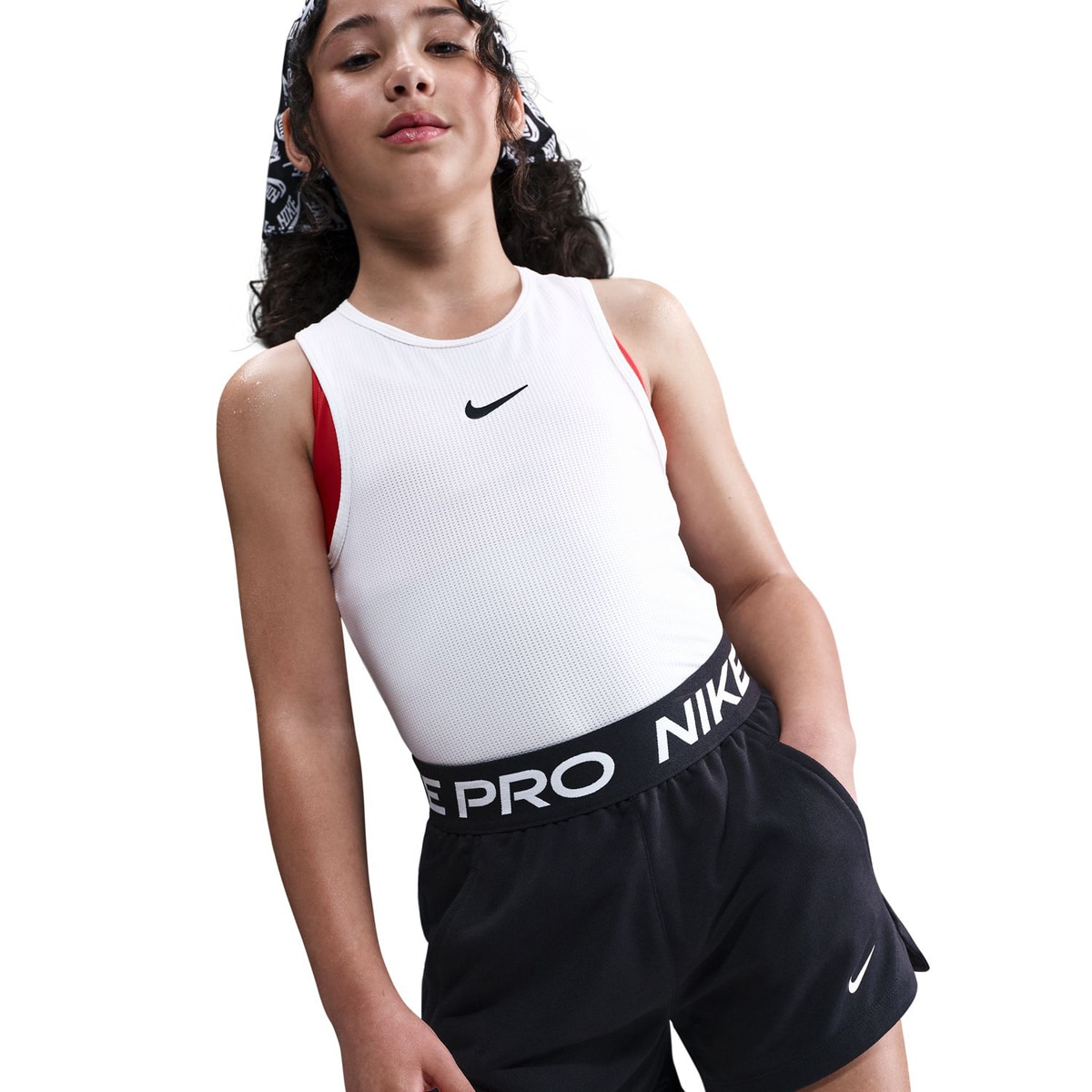 Calções de Menina Pro Dri-FIT Fleece Preto-3