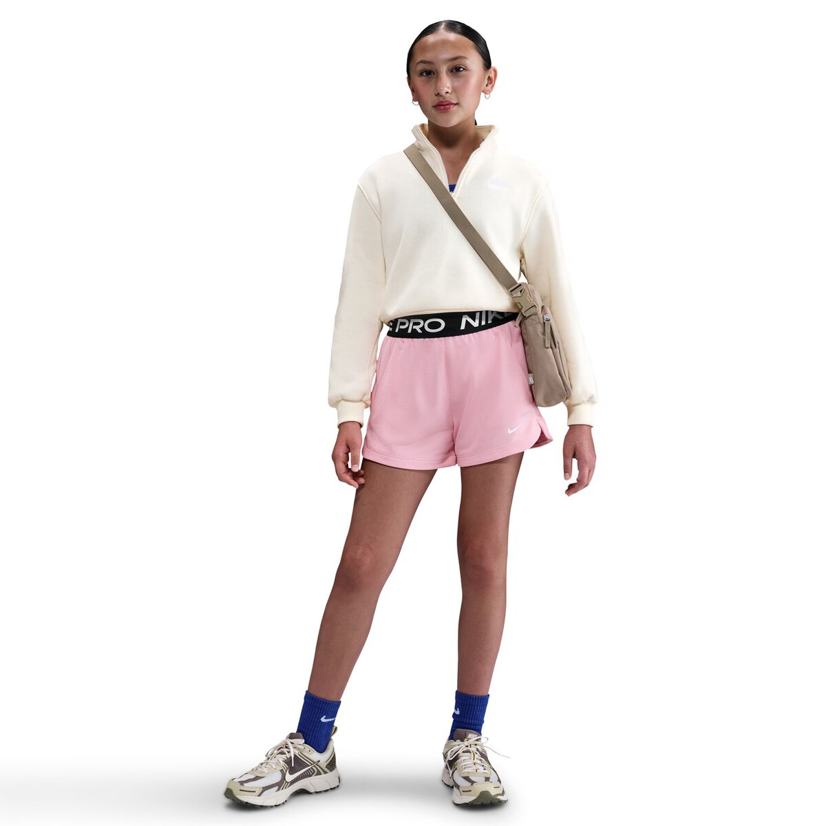 Calções de Menina Pro Dri-FIT Fleece Rosa-3