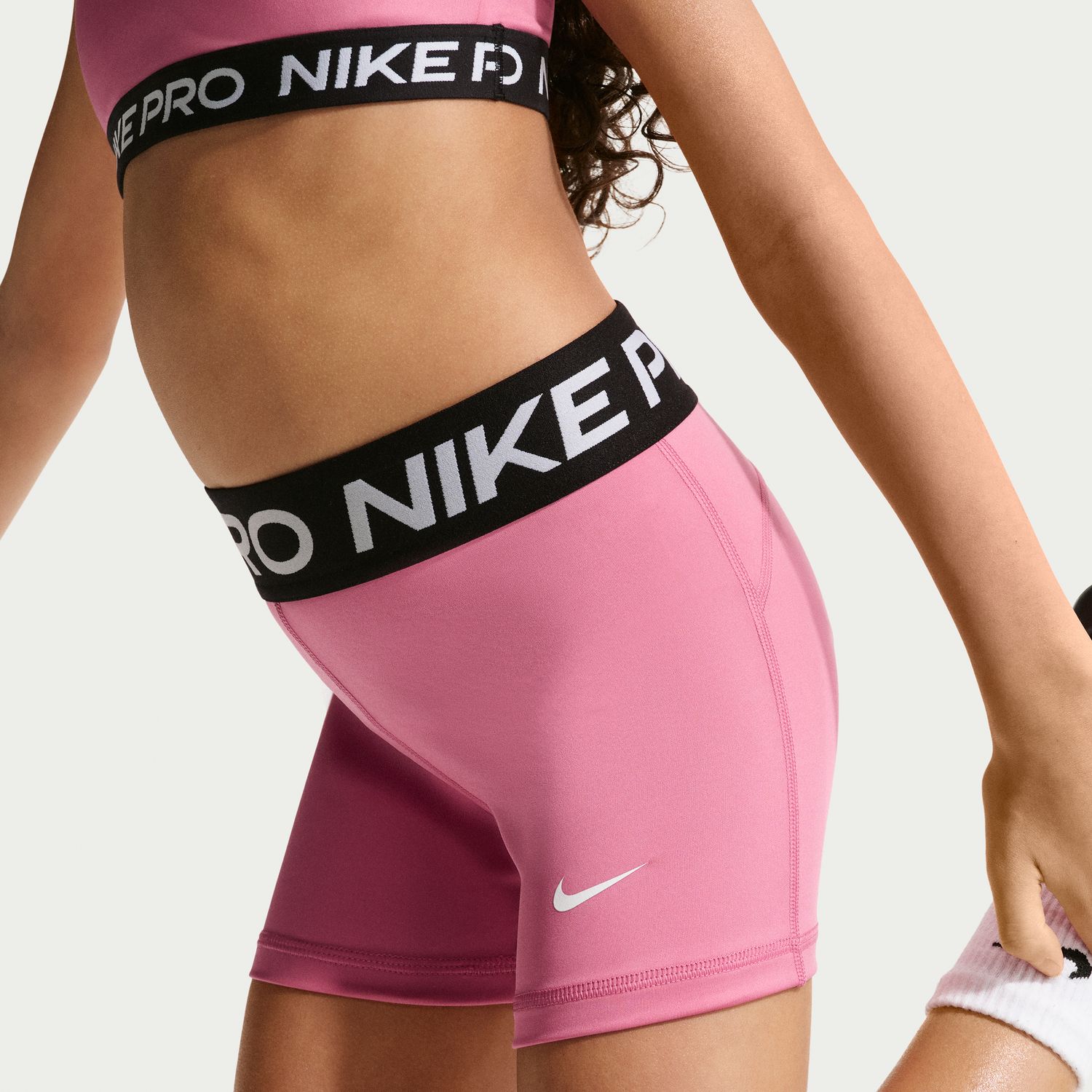 Leggings Tipo Calções de Menina Pro 3'' Rosa-2