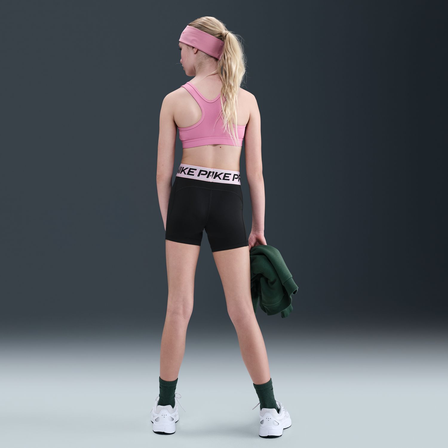 Leggings Tipo Calções de Menina Pro 3'' Preto-3