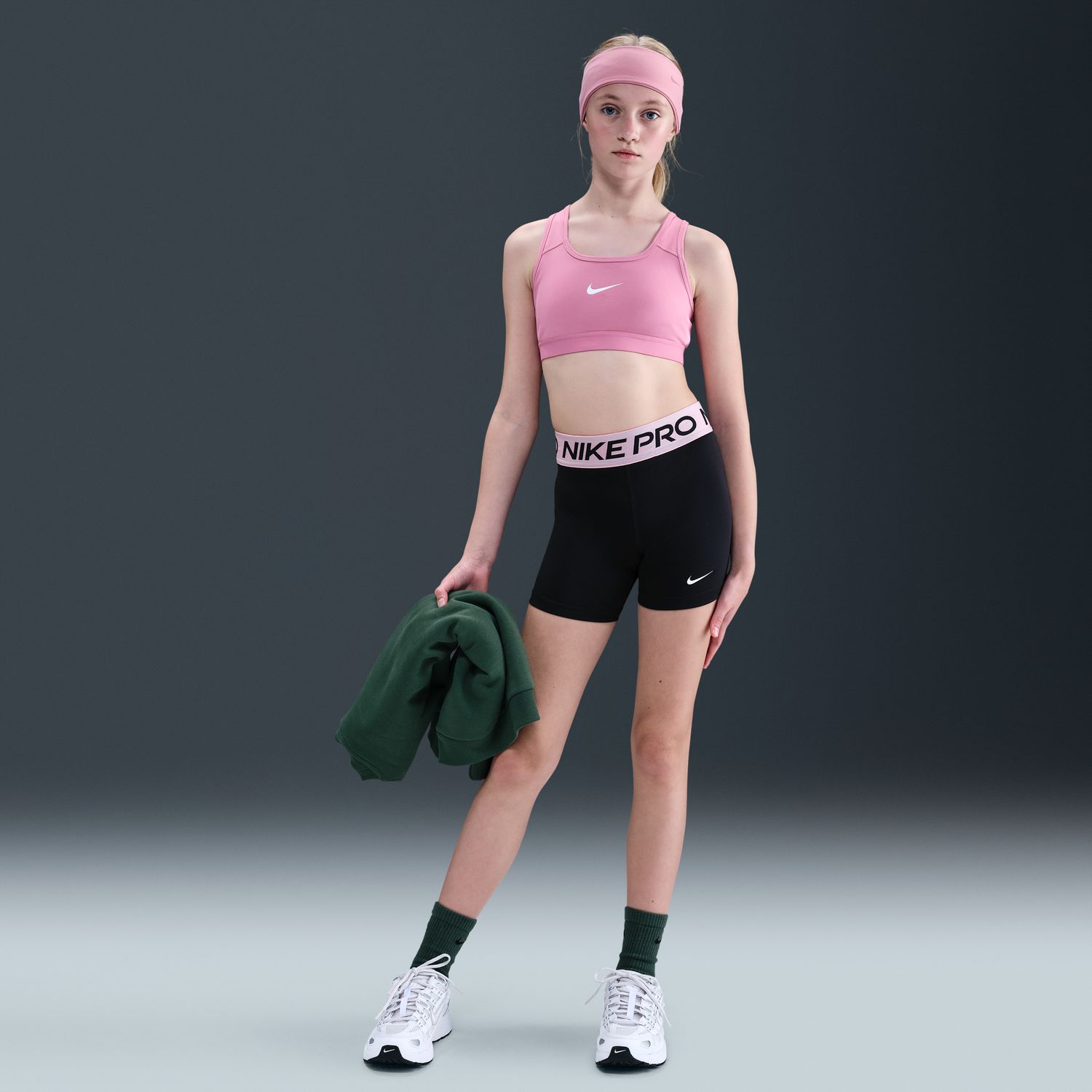 Leggings Tipo Calções de Menina Pro 3'' Preto-5
