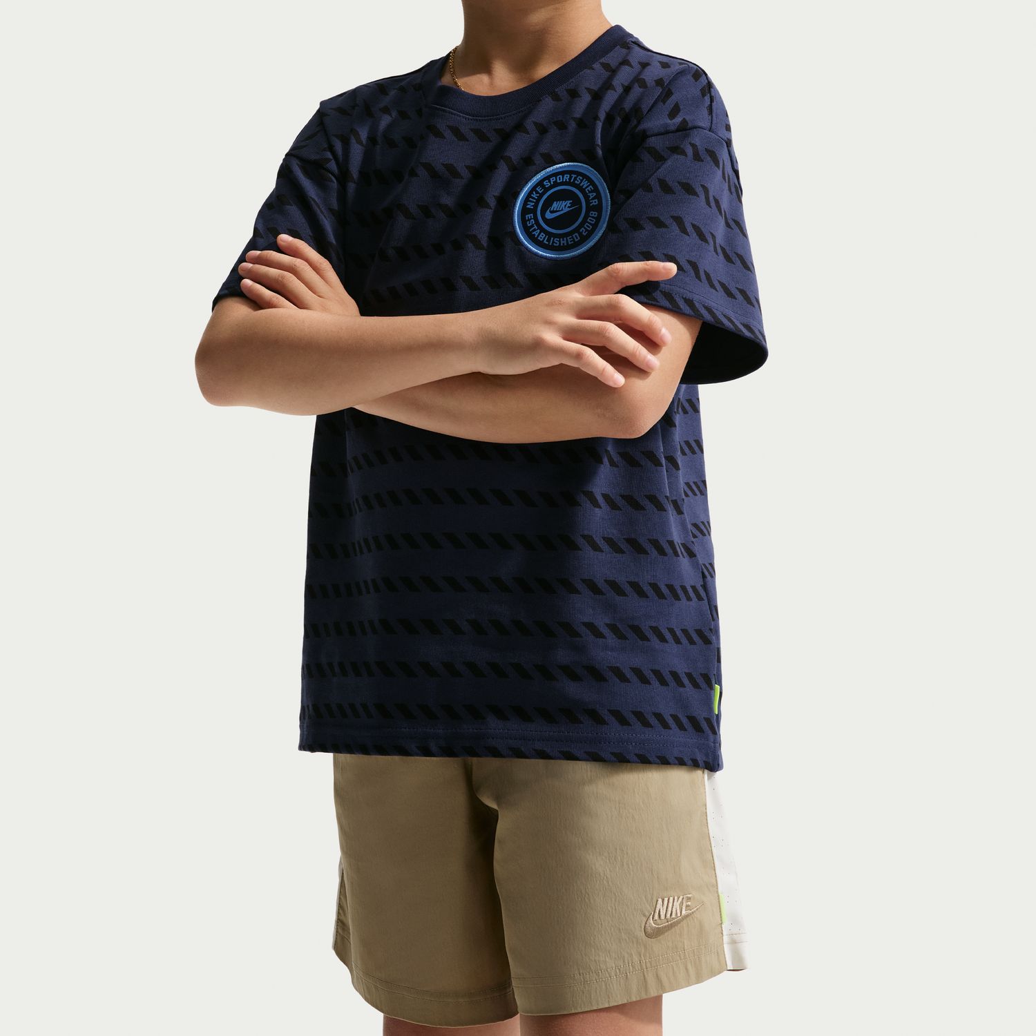 Calções de Criança Sportswear Woven Bege-7