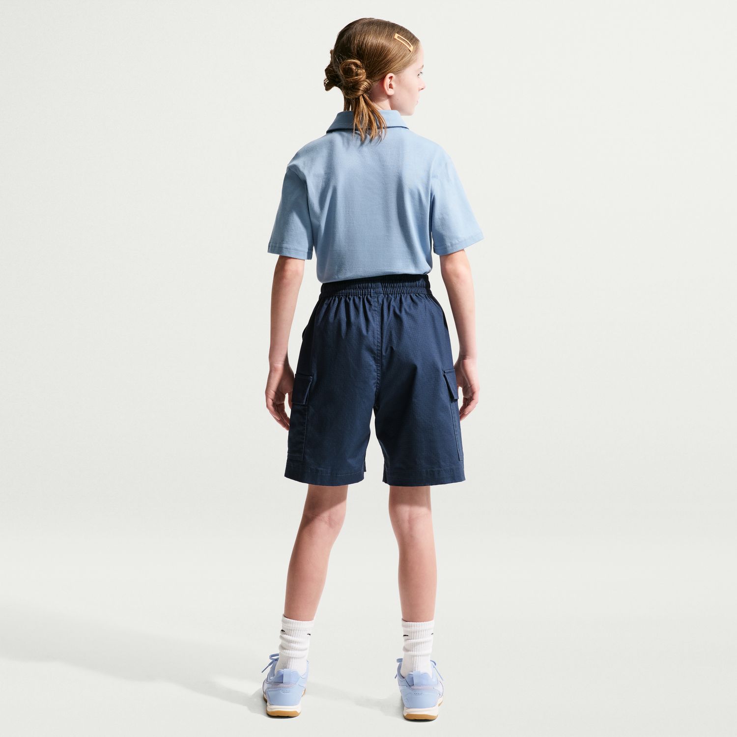Calções de Criança Sportswear Club Woven Cargo Short Azul-marinho-3