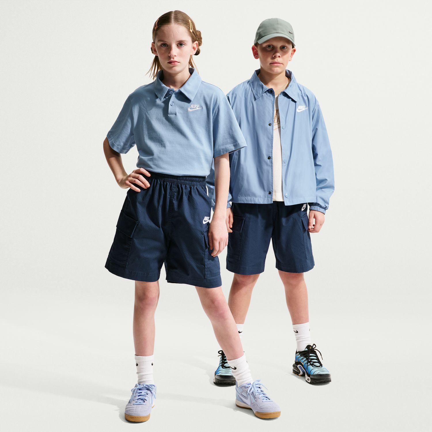 Calções de Criança Sportswear Club Woven Cargo Short Azul-marinho-5