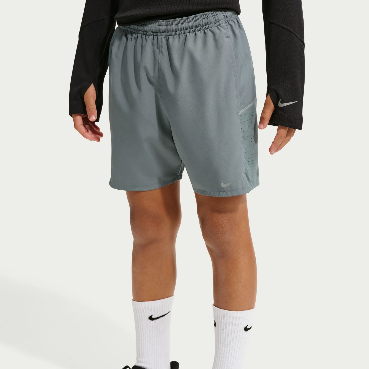 Calções de Criança K Nk DF Miler Short Cinzento-3