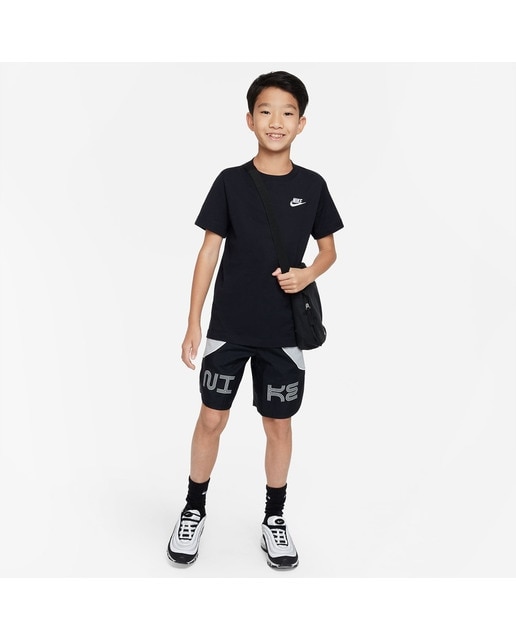 T-shirt de menino Sportswear Nike Preto-4