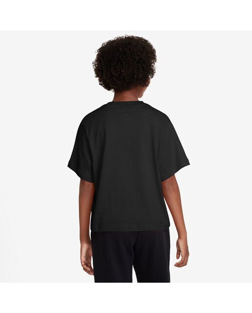 T-shirt de menina Sportswear Nike Preto-2