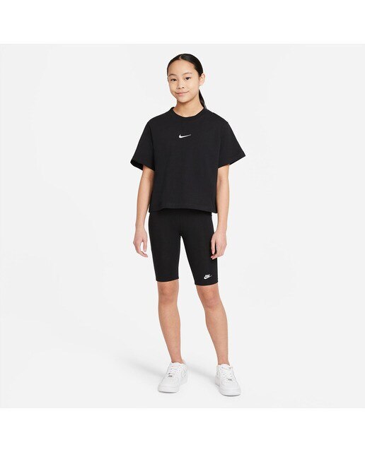 T-shirt de menina Sportswear Nike Preto-4