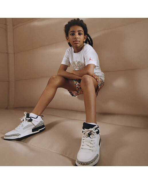 T-shirt de Criança Poolside Jumpman Branco-5