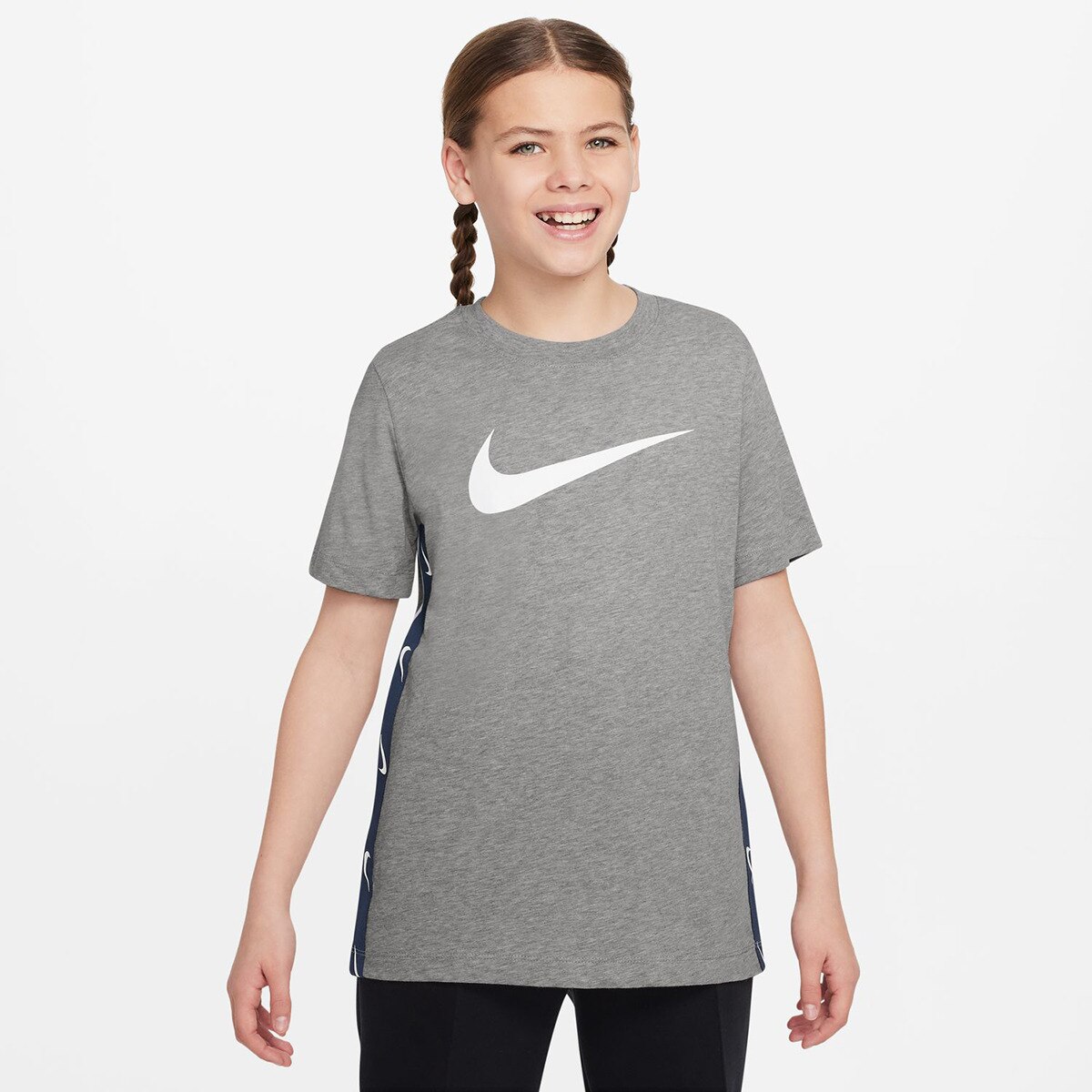 T-shirt de menino Sportswear Nike Cinzento-1
