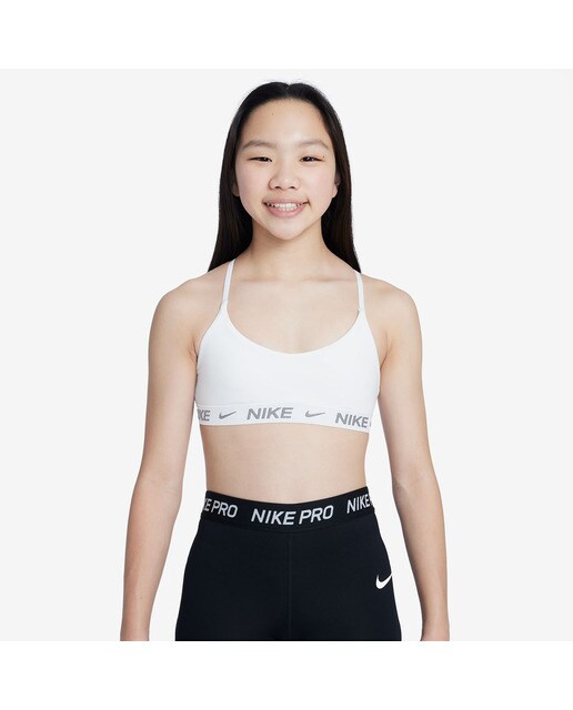 Top de menina Dri-FIT Indy Nike Branco-1