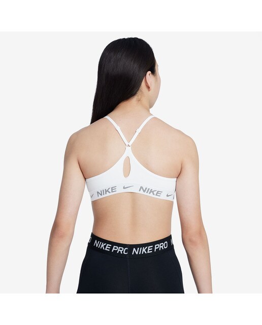 Top de menina Dri-FIT Indy Nike Branco-2