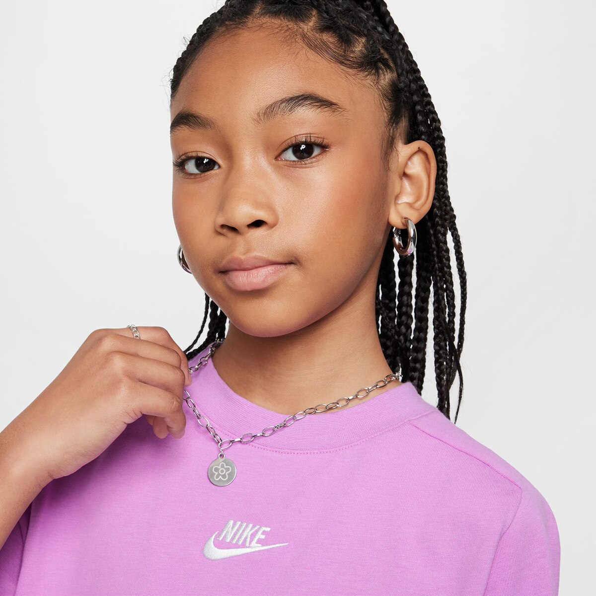 T-shirt de menina Sportswear Nike Lilás-4