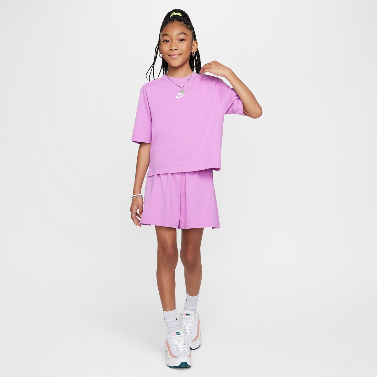T-shirt de menina Sportswear Nike Lilás-5