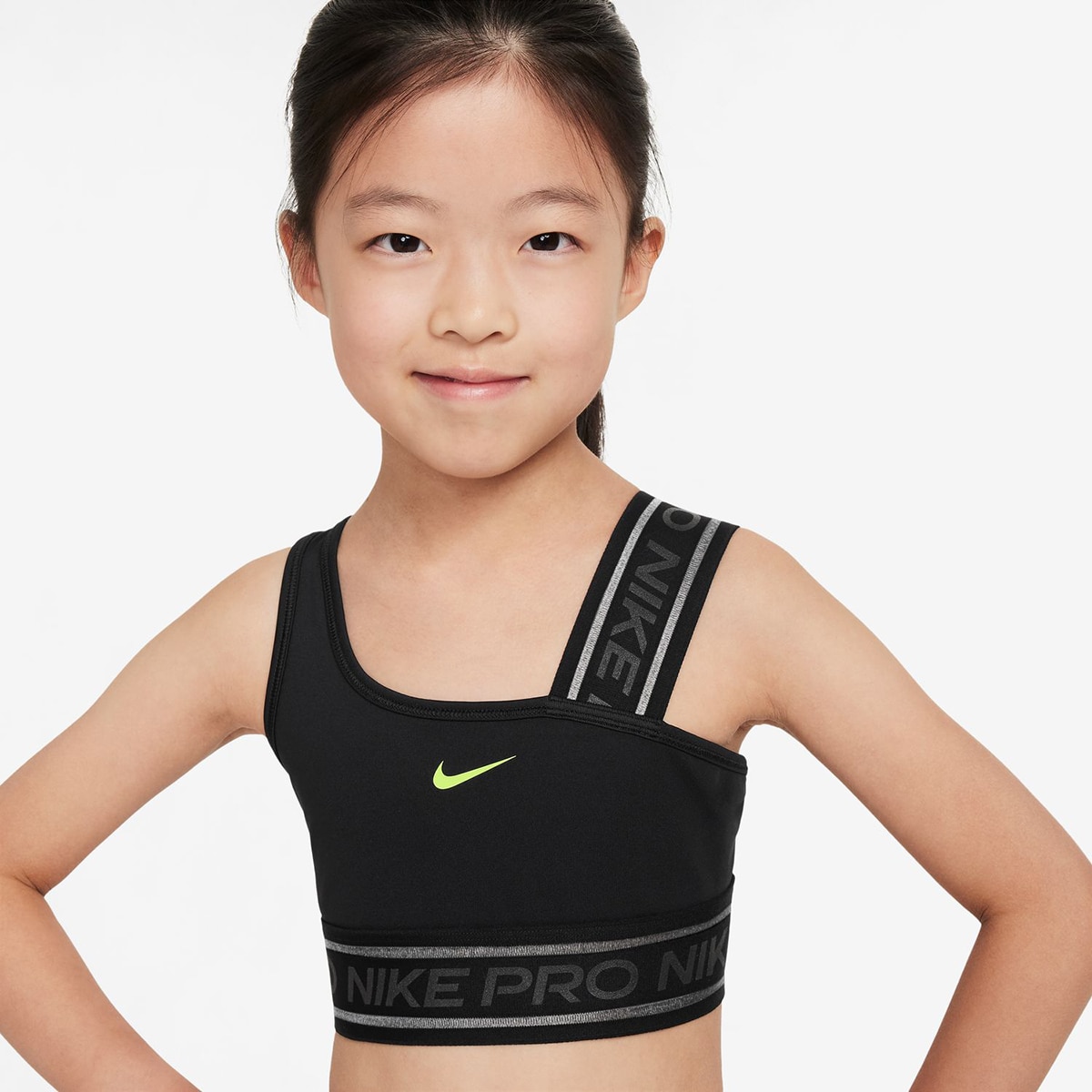 Top de Menina Pro Swoosh Preto-3