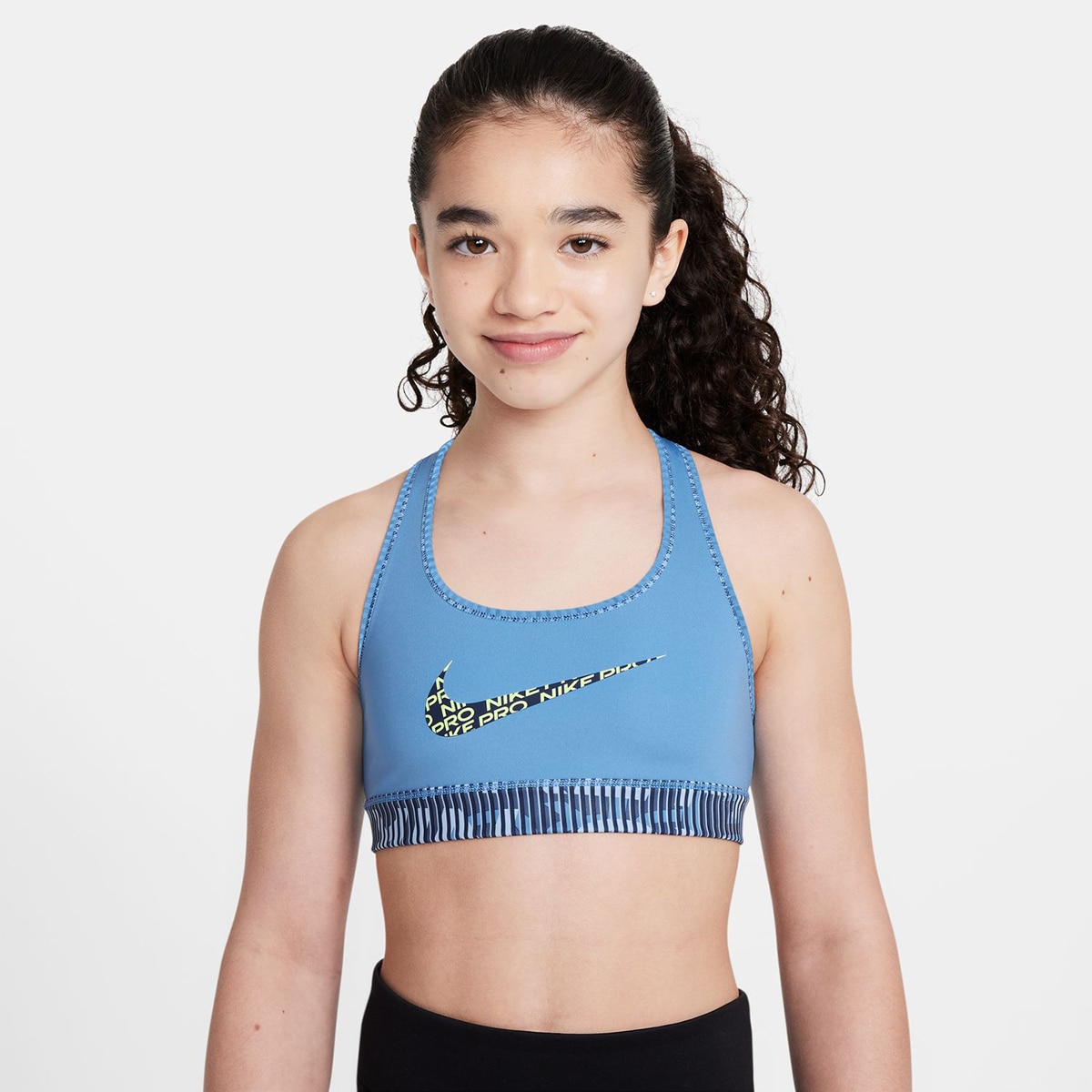 Top de menina Pro Nike Azul-3