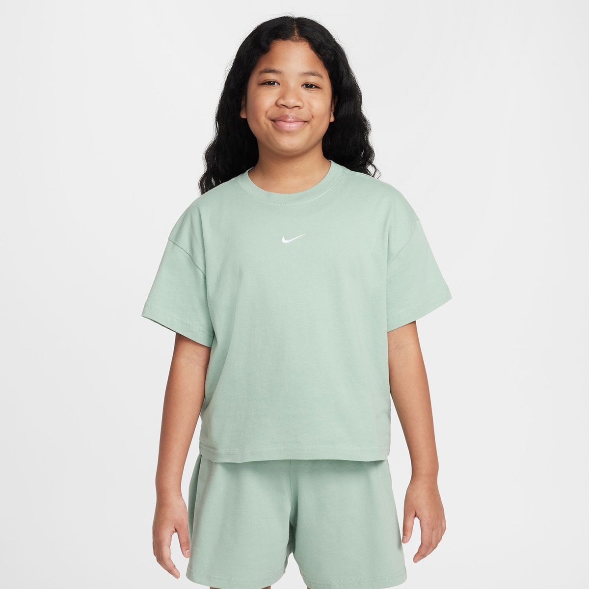 T-shirt de menina Sportswear Nike Verde-1