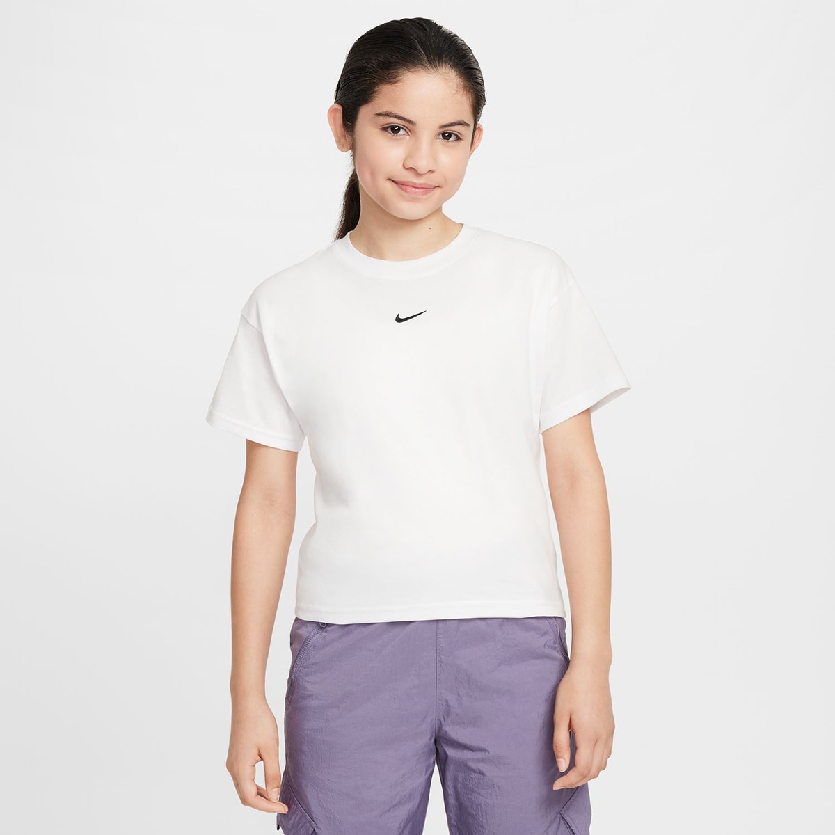 T-shirt de Menina G Nsw Tee Boxy Essntl Lbr Branco-1
