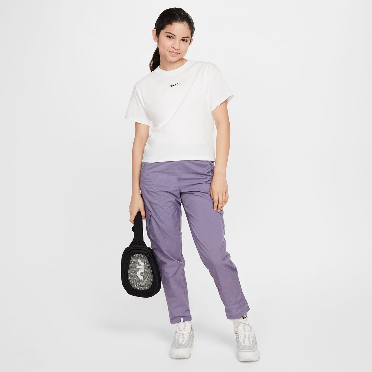 T-shirt de Menina G Nsw Tee Boxy Essntl Lbr Branco-4