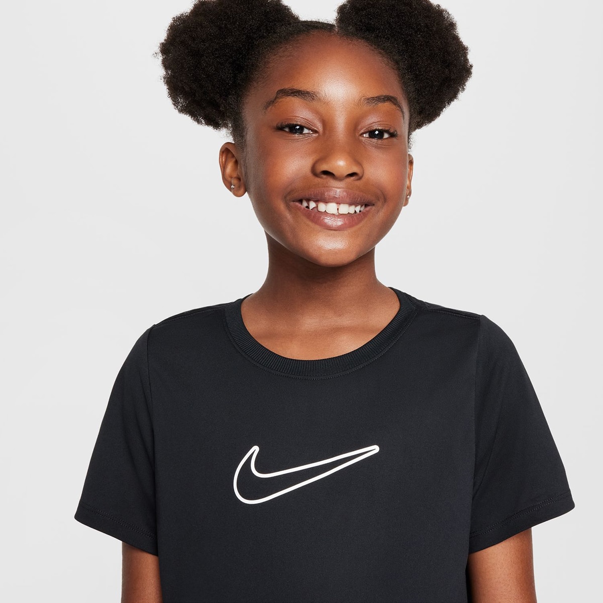 T-shirt de Menina One Fitted Preto-3