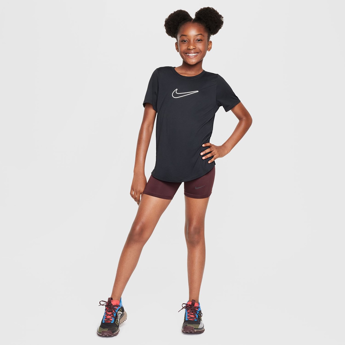 T-shirt de Menina One Fitted Preto-4