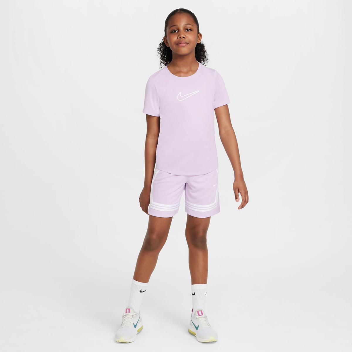 T-shirt de Menina One Fitted Violeta-5