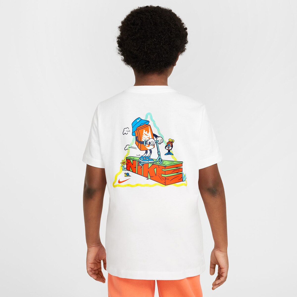 T-shirt de menino Sportswear Nike Branco-2
