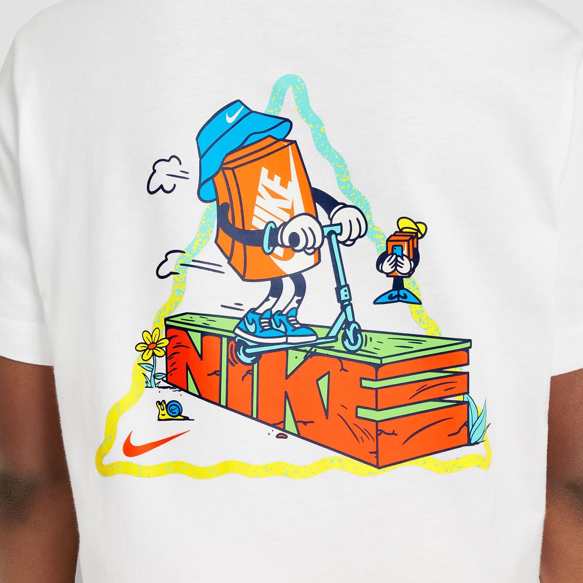 T-shirt de menino Sportswear Nike Branco-5