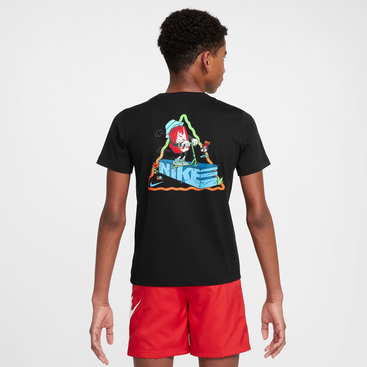T-shirt de menino Sportswear Nike Preto-2