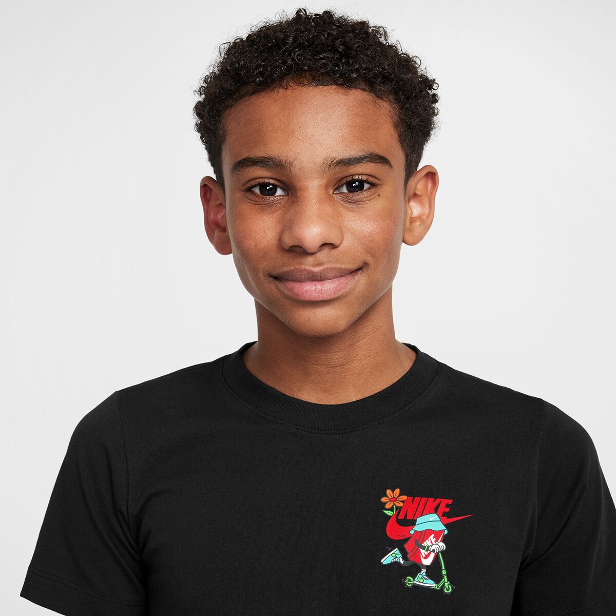 T-shirt de menino Sportswear Nike Preto-3