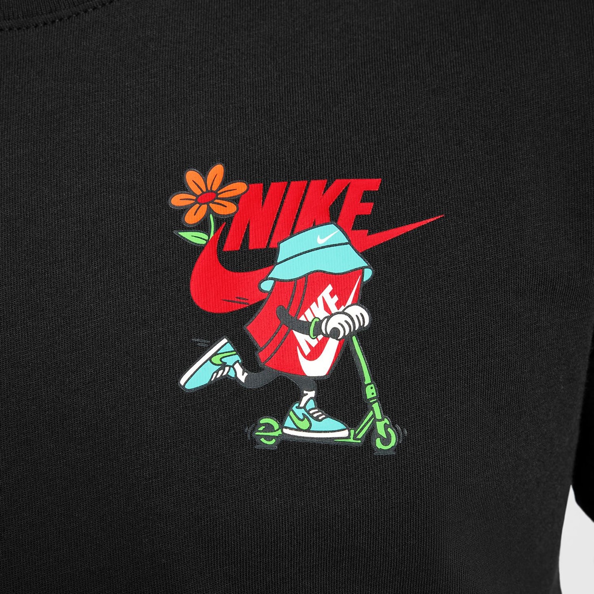 T-shirt de menino Sportswear Nike Preto-4