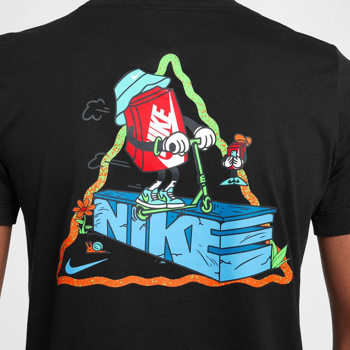T-shirt de menino Sportswear Nike Preto-5