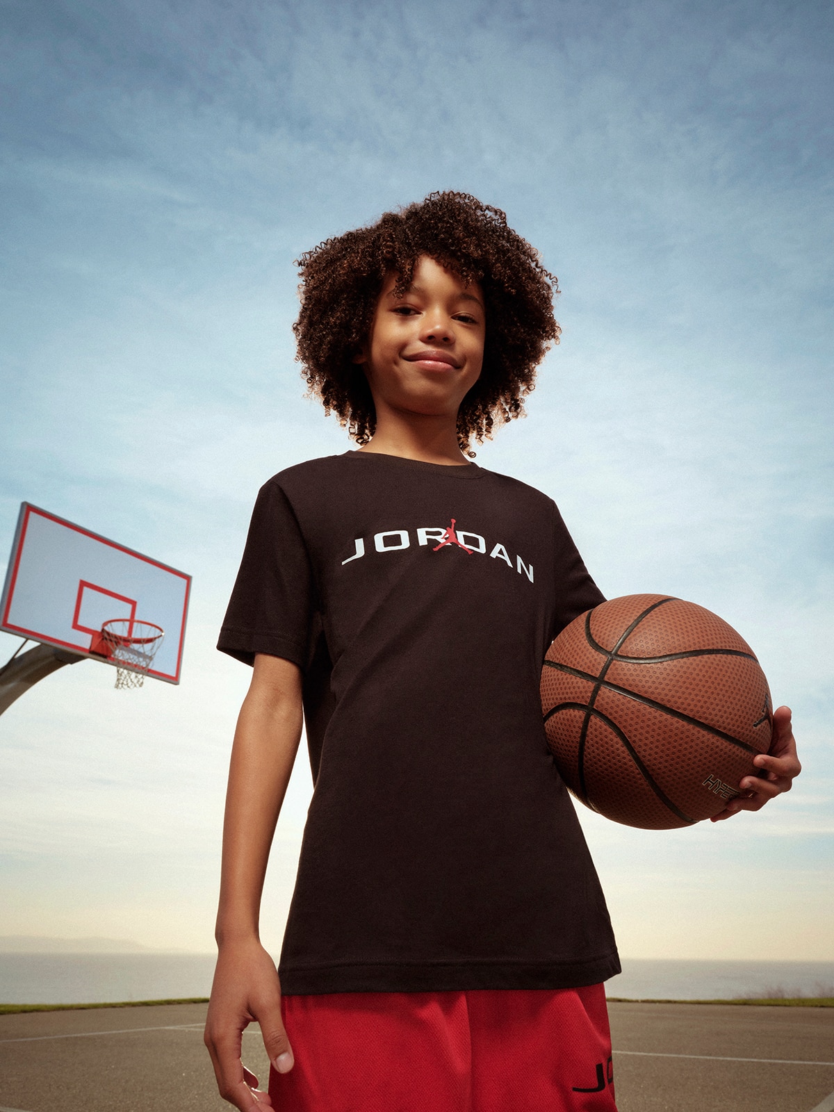 T-shirt de Criança JDB MJ JD Air Stretch Preto-5