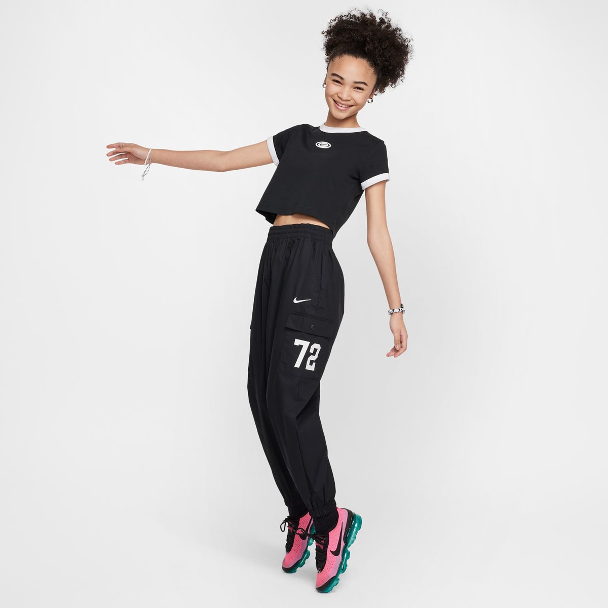 T-shirt de Menina Sportswear Tee Y2K Graphic Star Preto-5