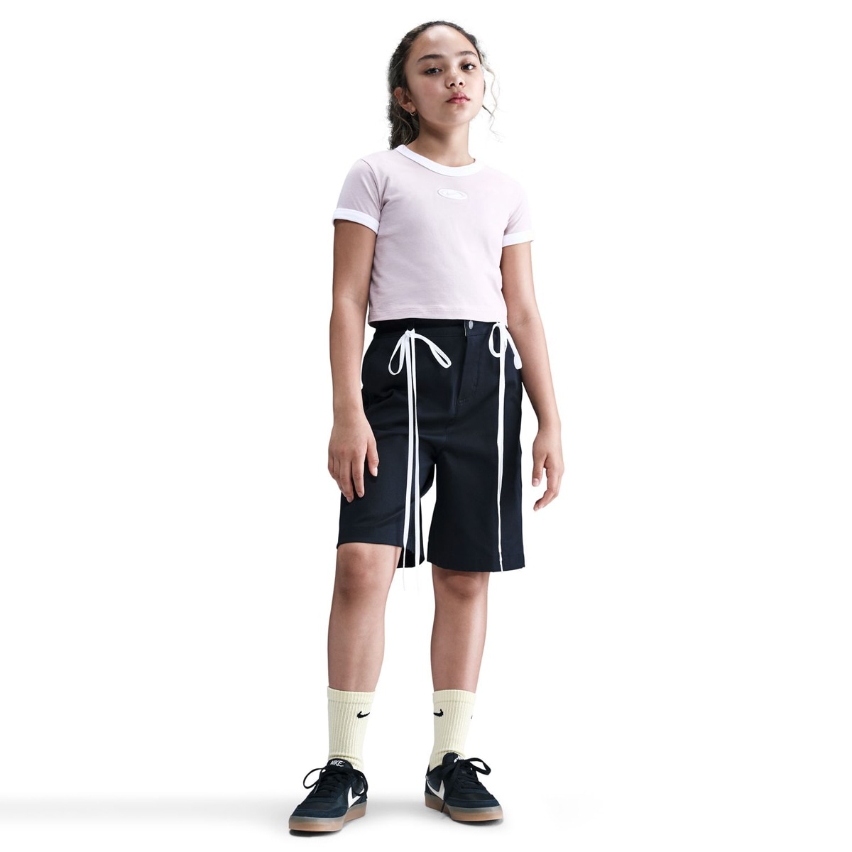 T-shirt de Menina Sportswear Tee Y2K Graphic Star Cinzento-3