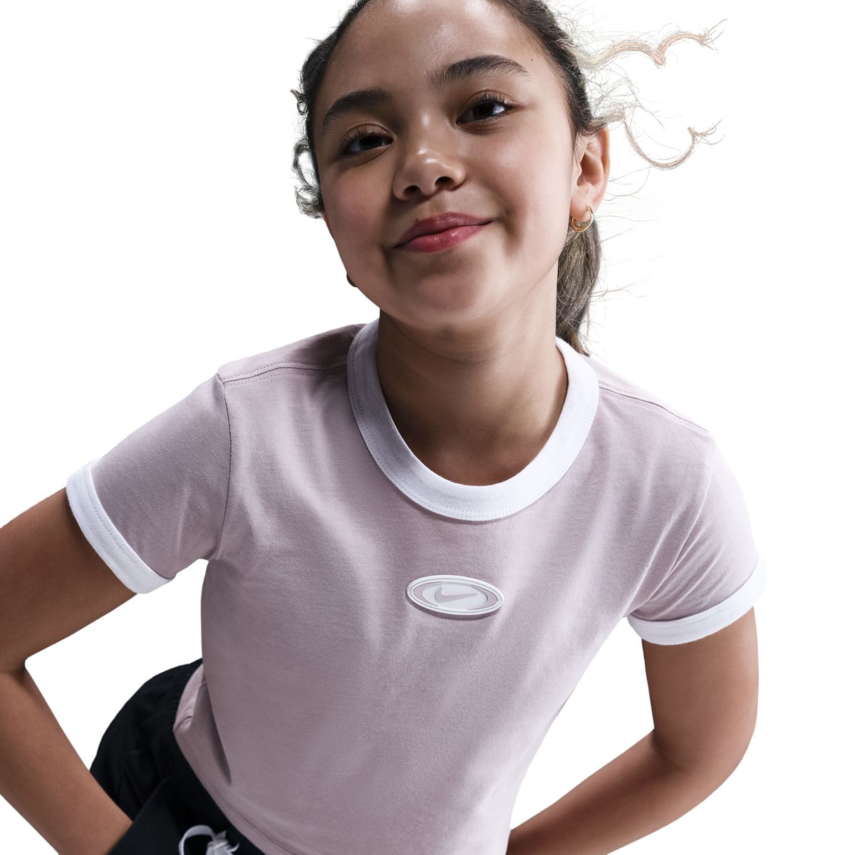 T-shirt de Menina Sportswear Tee Y2K Graphic Star Cinzento-5