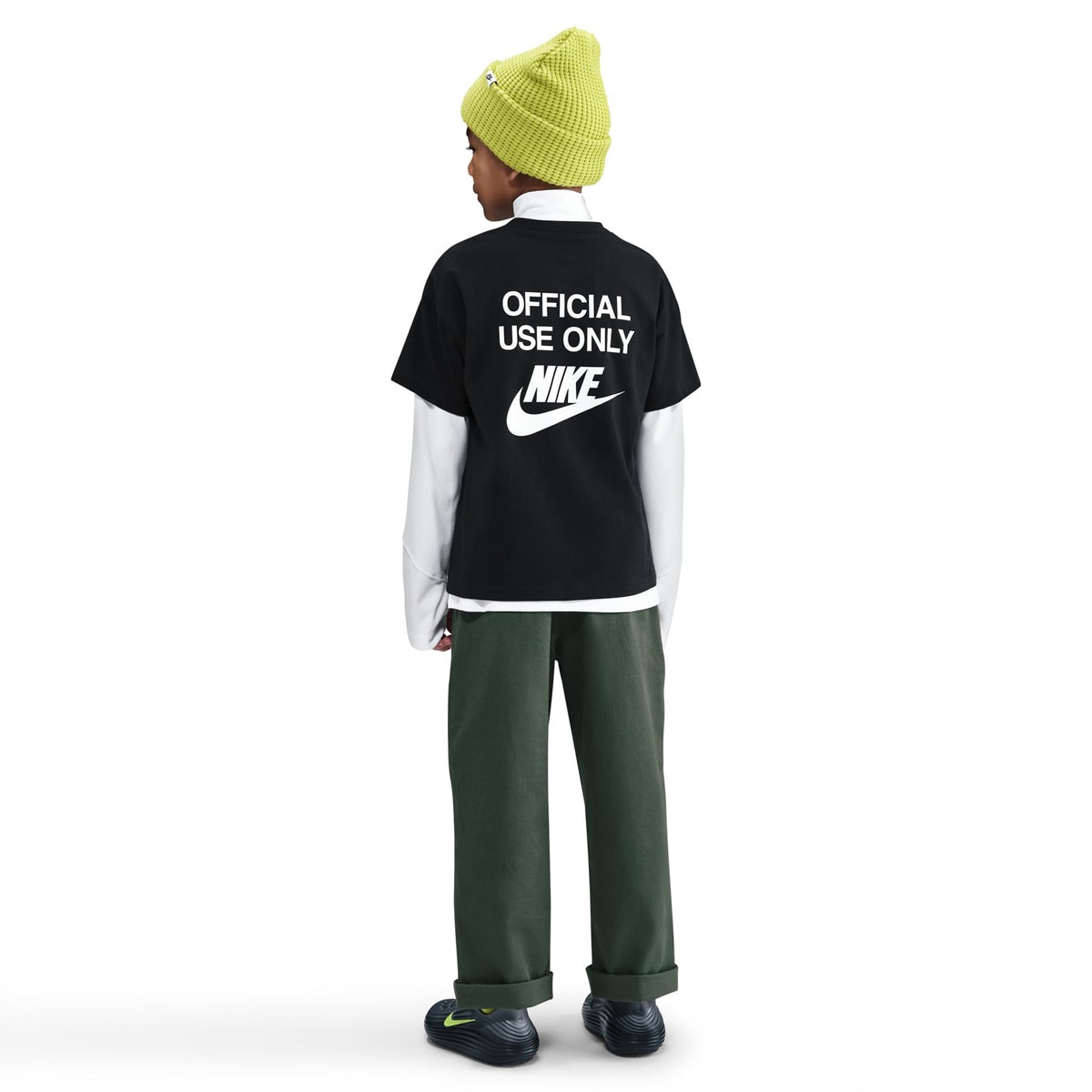 T-shirt de Criança Sportswear Tee Remix Preto-2