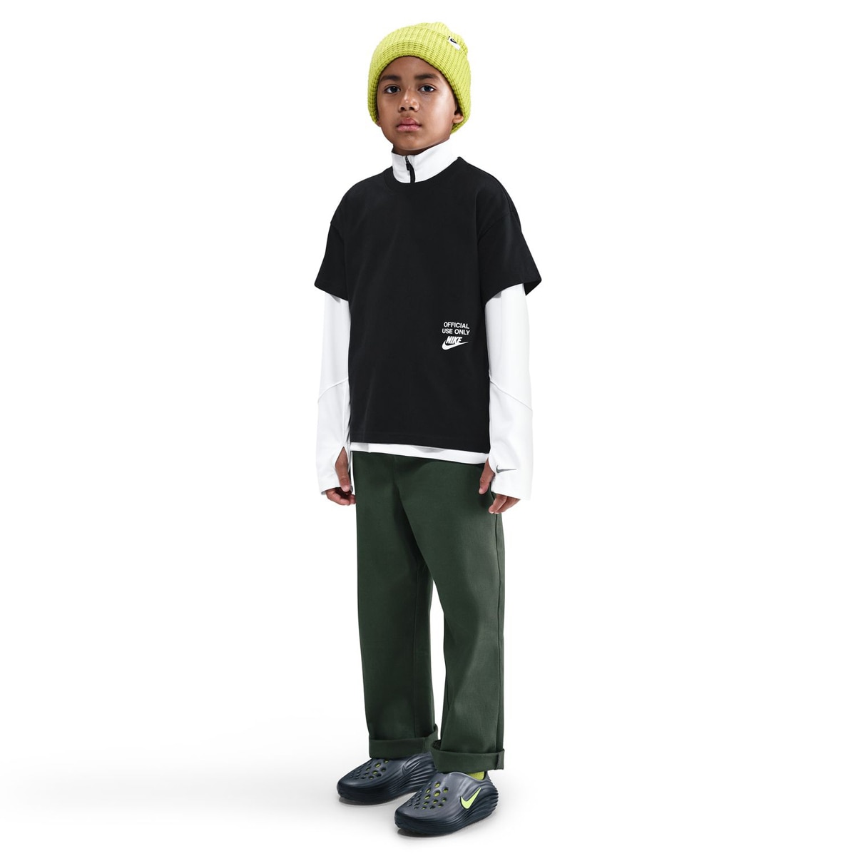 T-shirt de Criança Sportswear Tee Remix Preto-3