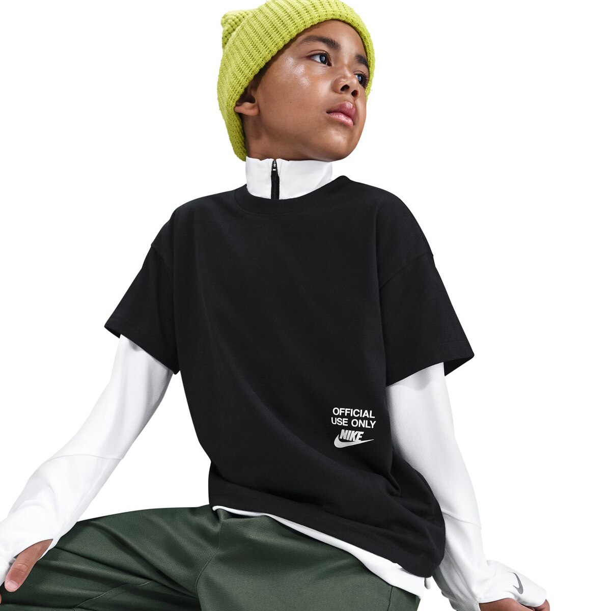 T-shirt de Criança Sportswear Tee Remix Preto-5