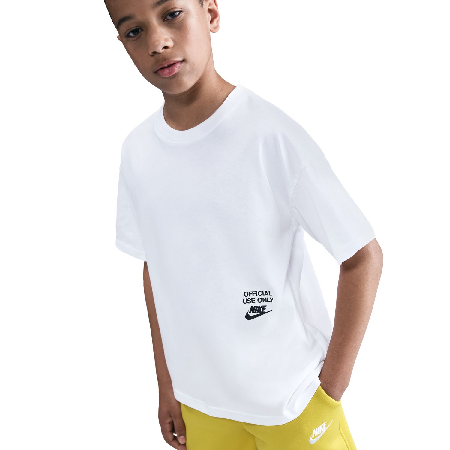 T-shirt de Criança Sportswear Tee Remix Branco-3