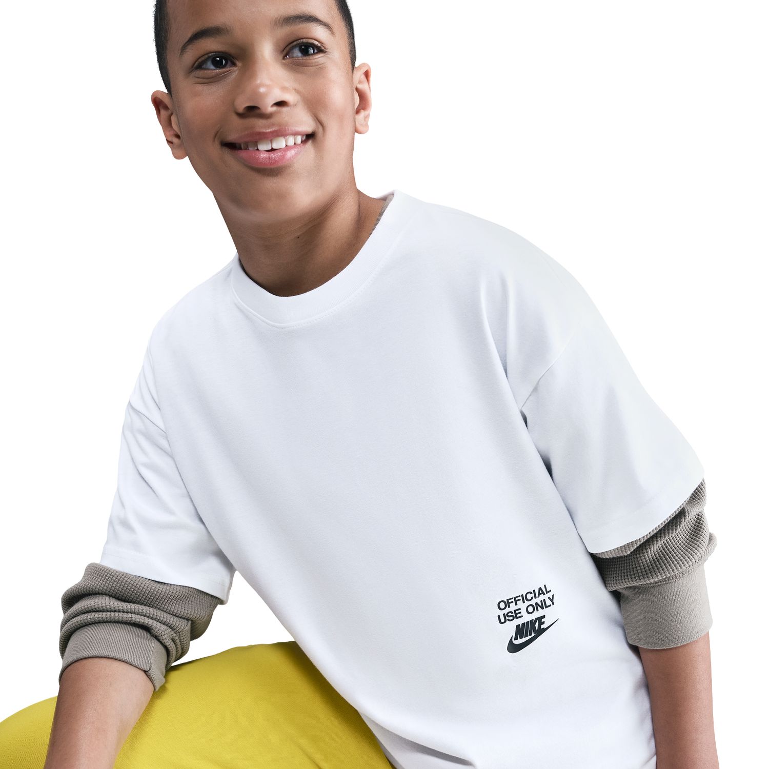 T-shirt de Criança Sportswear Tee Remix Branco-4
