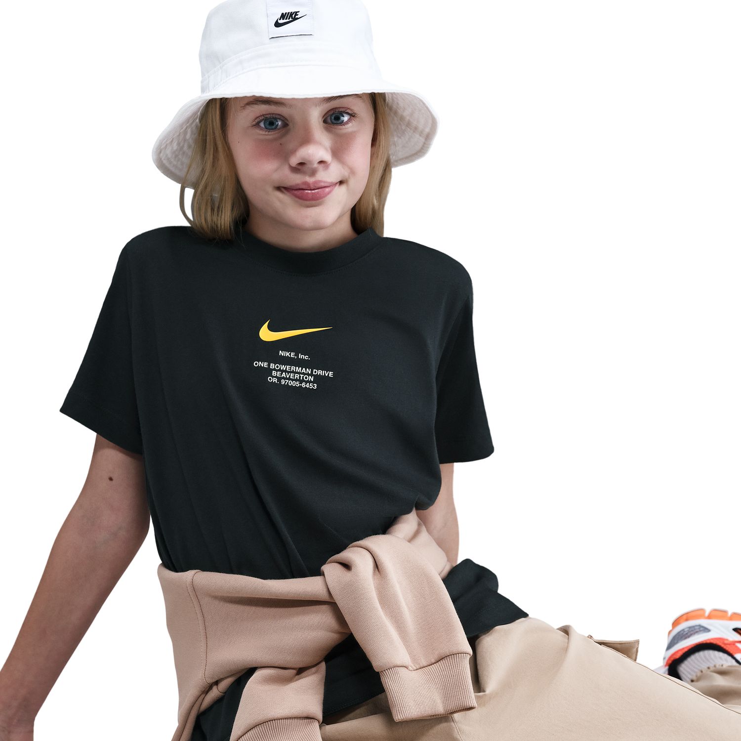 T-shirt de Criança Sportswear Athl Tee Reg Preto-4