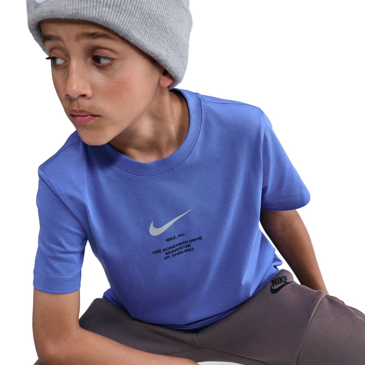 T-shirt de Criança Sportswear Athl Tee Reg Azul-5