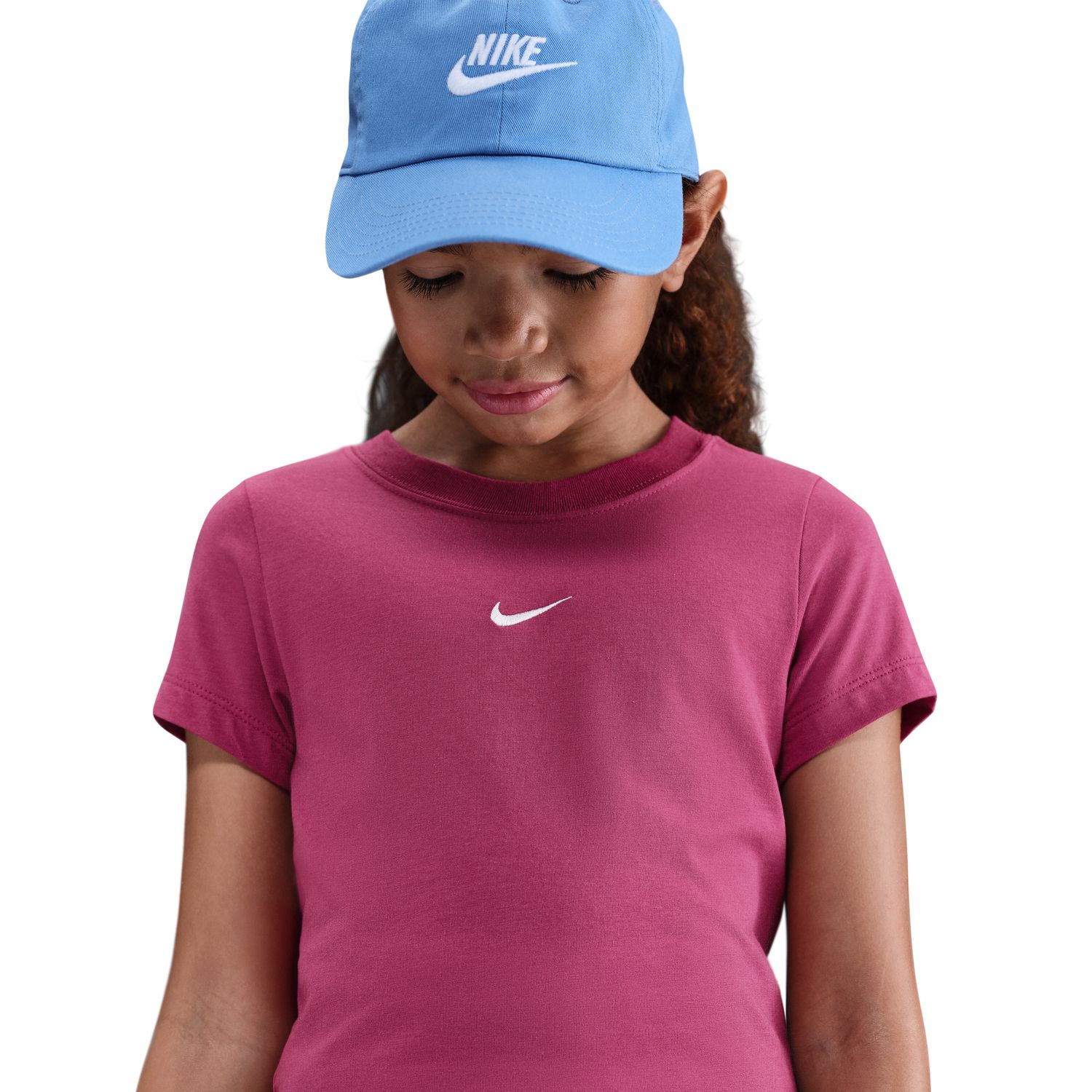 T-shirt de menina Sportswear Nike Vermelho-3